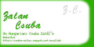 zalan csuba business card